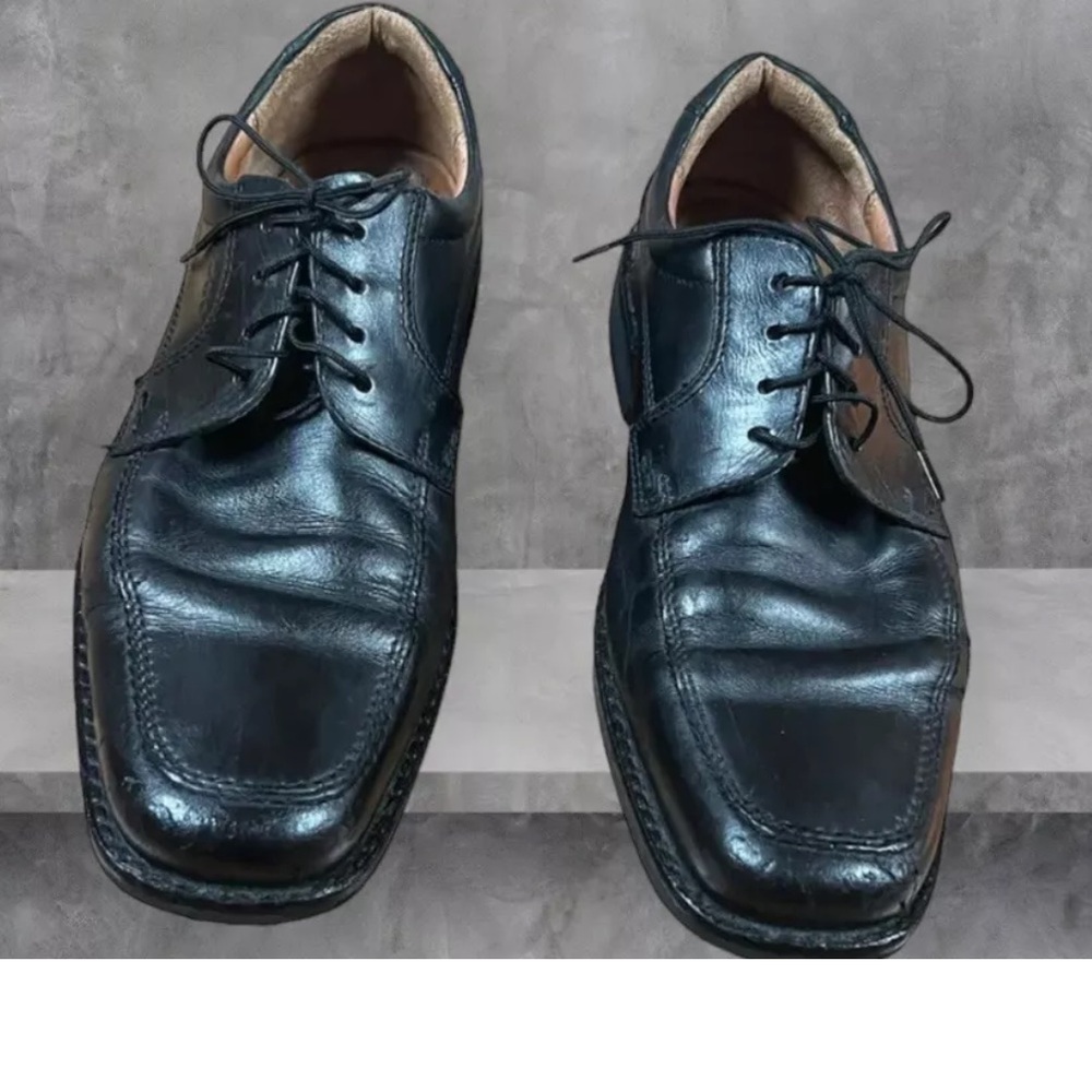 ECCO Italian Men's Black New Jersey Lace Oxfords Dress (Sz 44 Size 10)